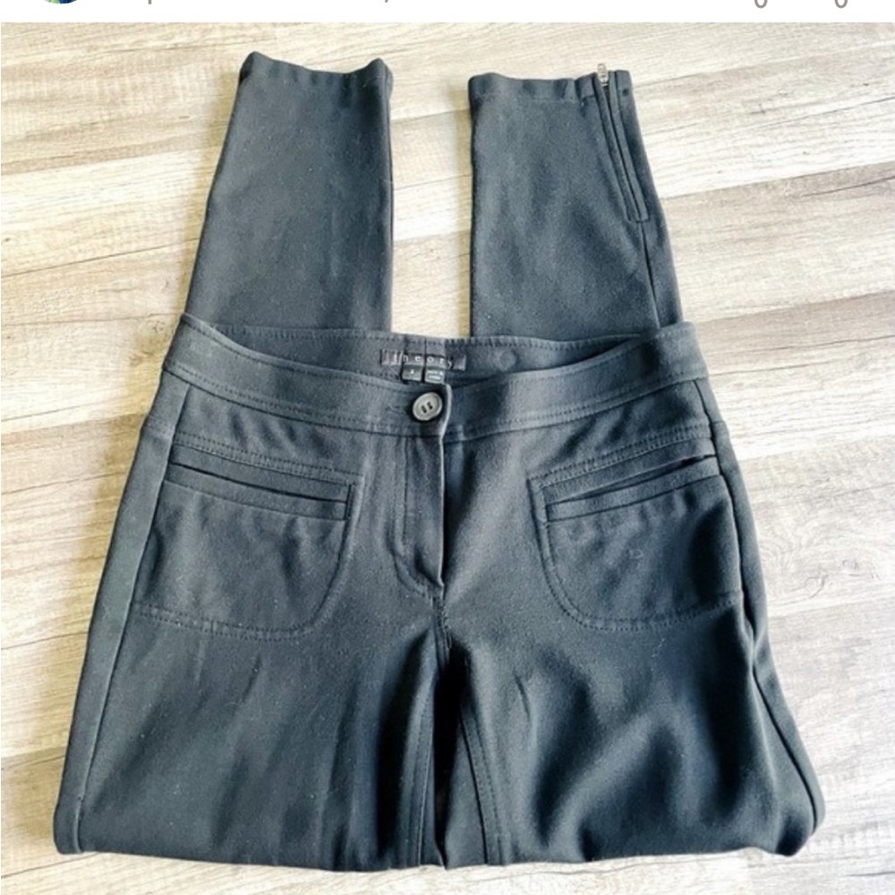 Theory black knit pants size 2